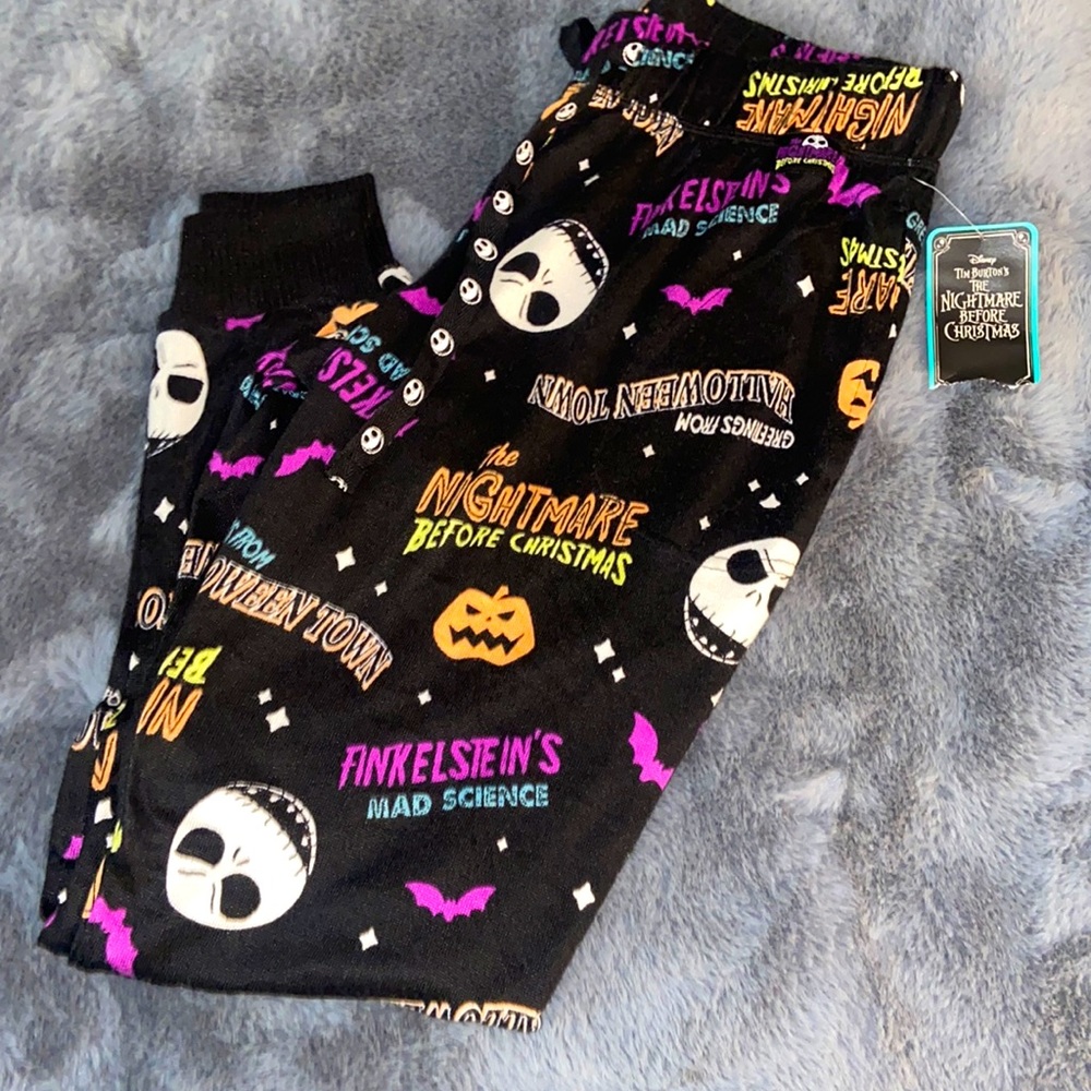 XS Nightmare Before Christmas Sleep Bottoms NWT